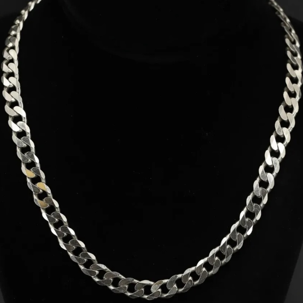 Sterling Silver 18 Inch Cuban Link Chain Necklace